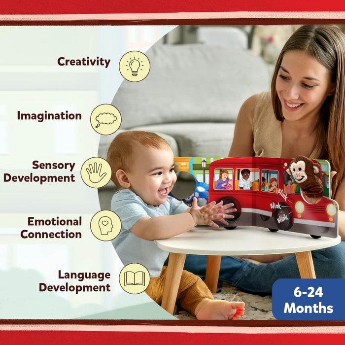 Skillmatics Puppet Book: The Wheels on the Bus | Interactive Finger Puppets-Learning & Education-Skillmatics-Toycra