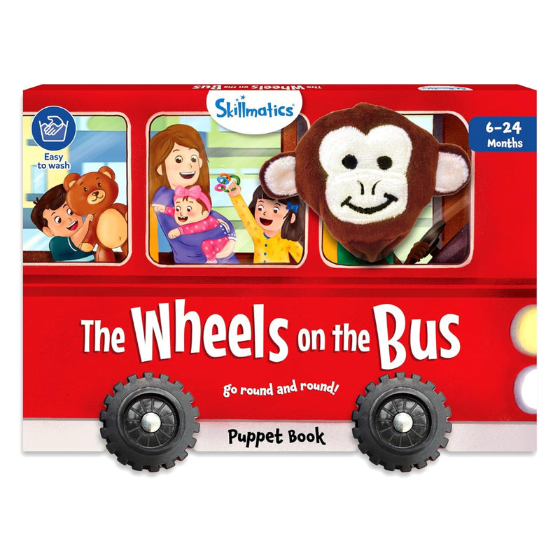 Skillmatics Puppet Book: The Wheels on the Bus | Interactive Finger Puppets