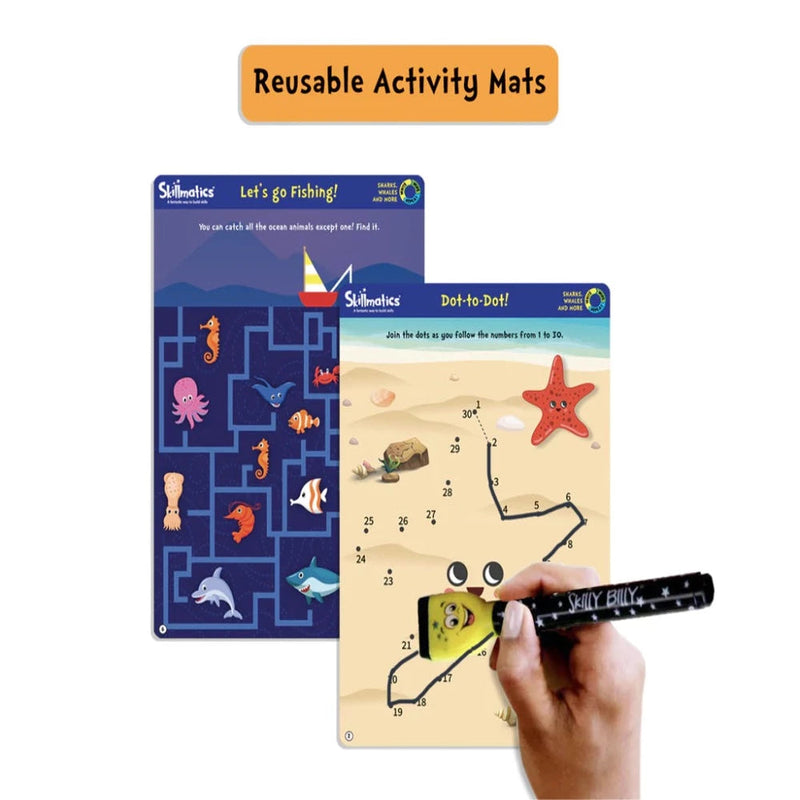 Skillmatics Reusable Activity Mats with Marker Pen
