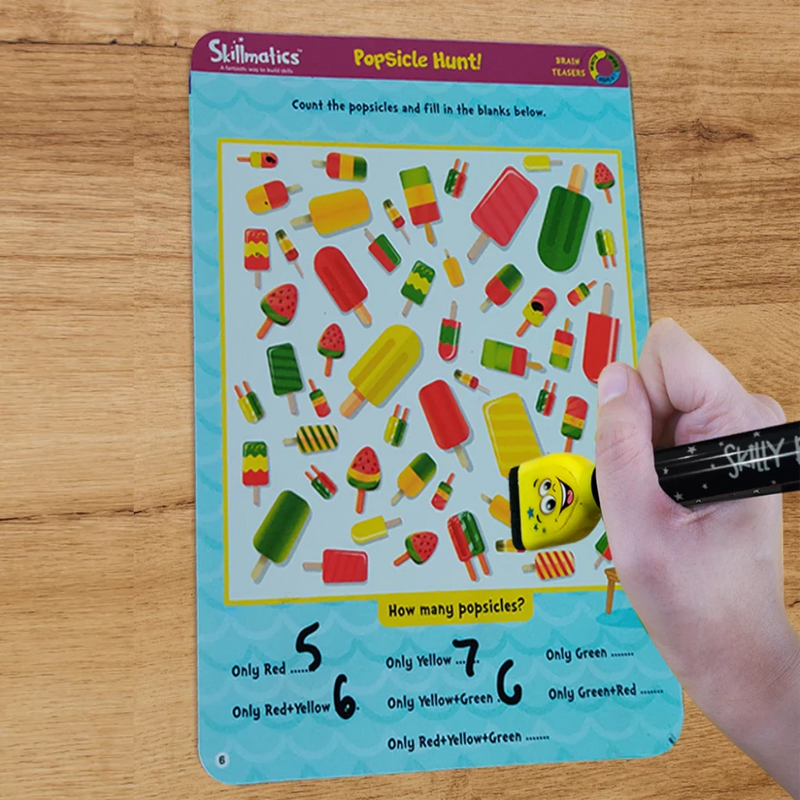 Skillmatics Reusable Activity Mats with Marker Pen