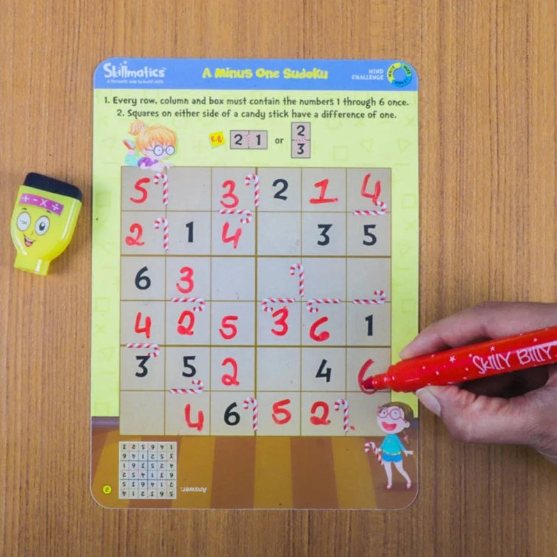 Skillmatics Reusable Activity Mats with Marker Pen