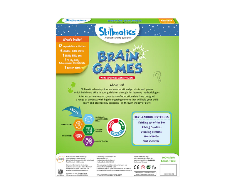 Skillmatics Reusable Activity Mats with Marker Pen