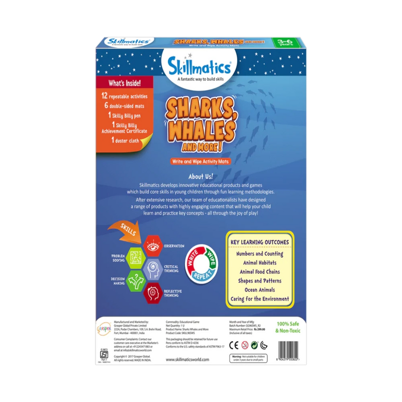 Skillmatics Reusable Activity Mats with Marker Pen
