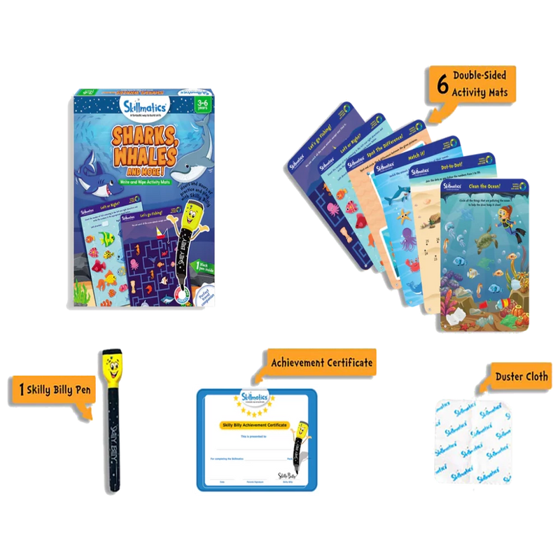 Skillmatics Reusable Activity Mats with Marker Pen