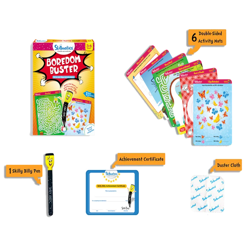 Skillmatics Reusable Activity Mats with Marker Pen