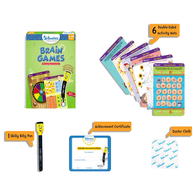 Skillmatics Reusable Activity Mats with Marker Pen
