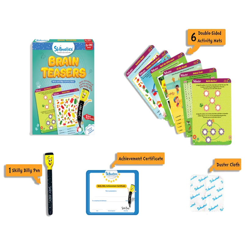 Skillmatics Reusable Activity Mats with Marker Pen