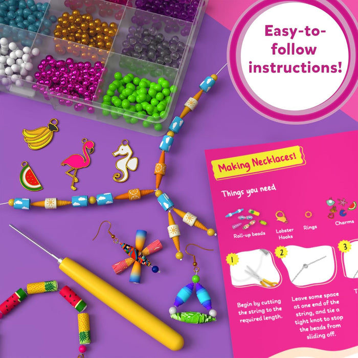 Skillmatics Roll-Up Beads Tropical Glam DIY Activity Set-Arts & Crafts-Skillmatics-Toycra