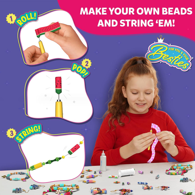 Skillmatics Roll-Up Beads Tropical Glam DIY Activity Set
