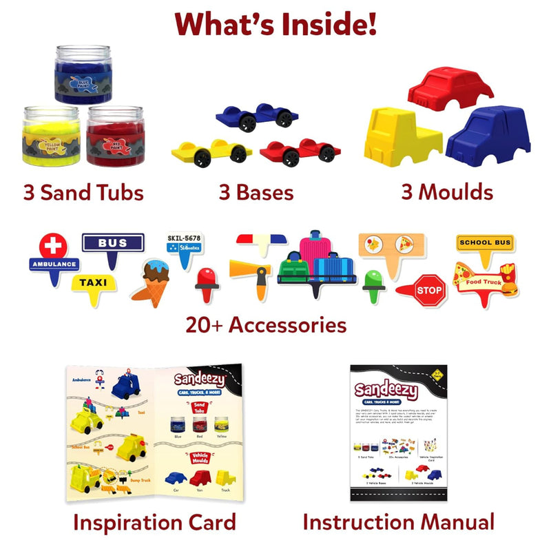 Skillmatics Sandeezy Pretend Play Cars