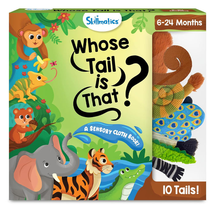 Skillmatics Sensory Cloth Book – 10 Animal Tails-Kids Games-Skillmatics-Toycra