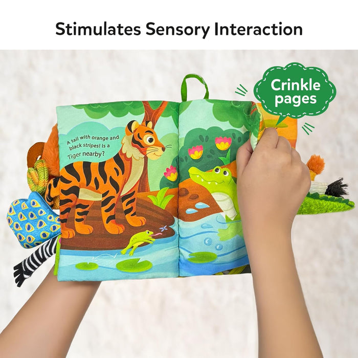 Skillmatics Sensory Cloth Book – 10 Animal Tails-Kids Games-Skillmatics-Toycra