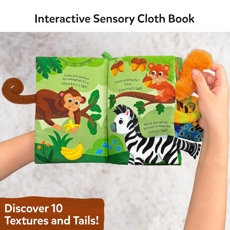 Skillmatics Sensory Cloth Book – Who Tail Is That 10 Animal Tails-Kids Games-Skillmatics-Toycra