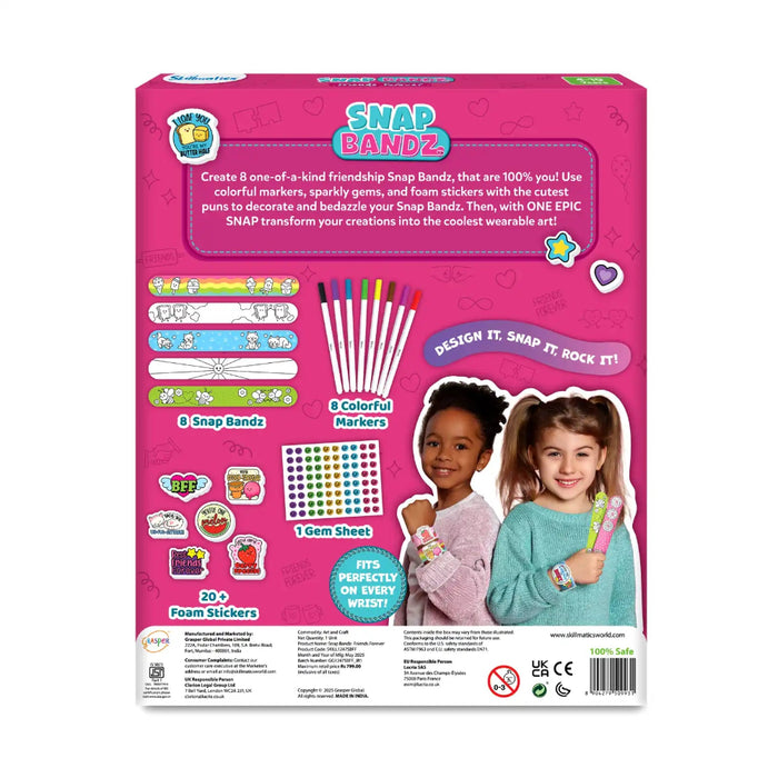 Skillmatics Snap Bandz - Art & Craft Activity Kit-Arts & Crafts-Skillmatics-Toycra