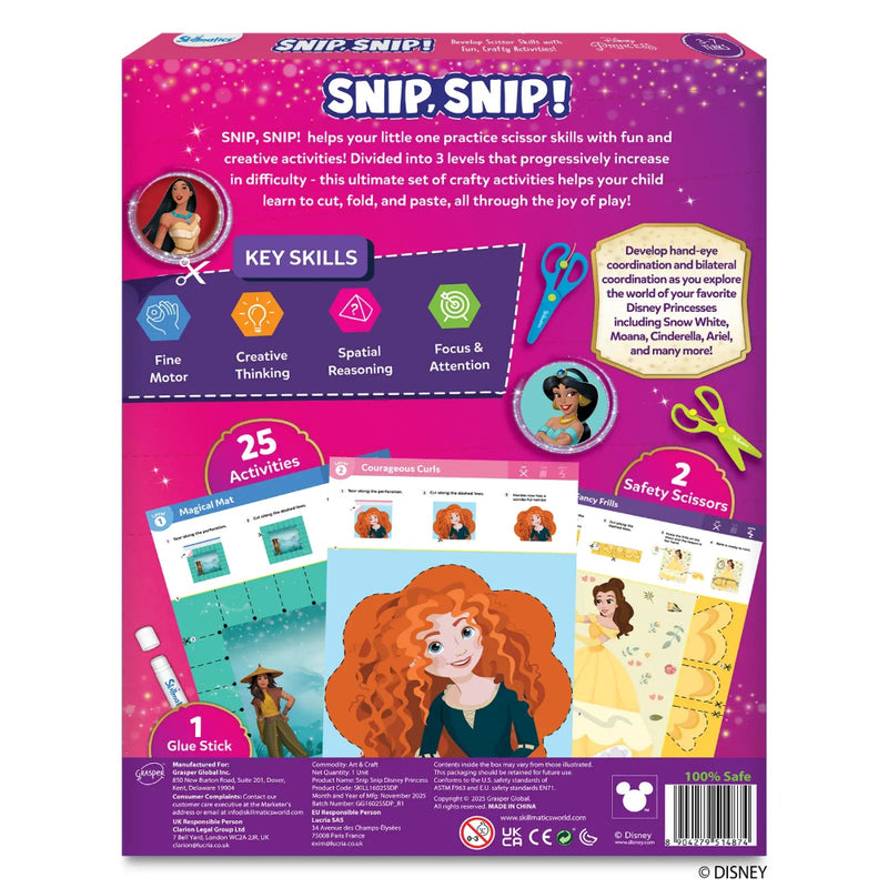 Skillmatics Snip, Snip Disney Princess Art & Craft Activity Kit