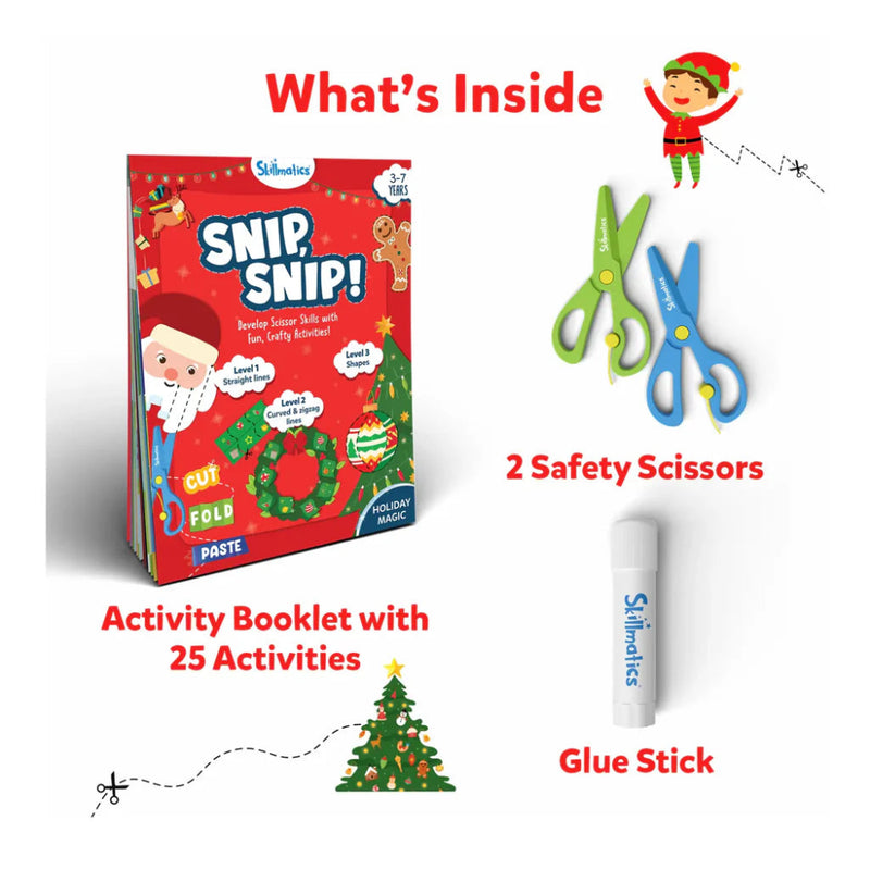 Skillmatics Snip Snip: Holiday Magic | Art & Craft Activity Kit