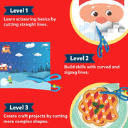 Skillmatics Snip Snip: Holiday Magic | Art & Craft Activity Kit (ages 3-7)