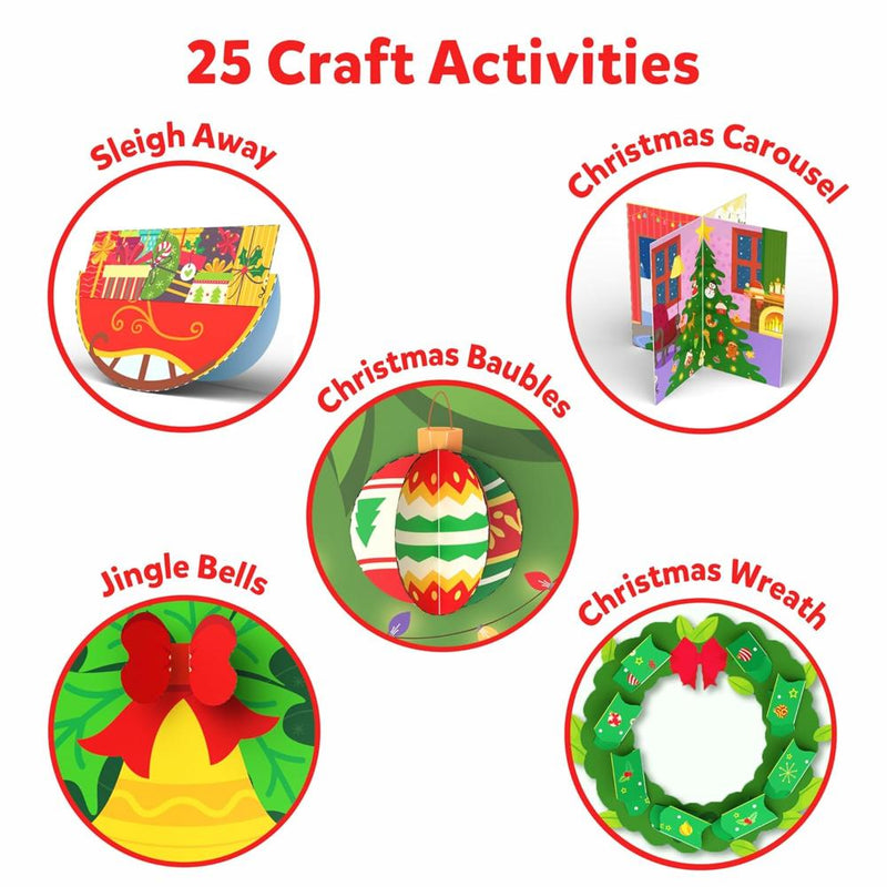 Skillmatics Snip Snip: Holiday Magic | Art & Craft Activity Kit (ages 3-7)