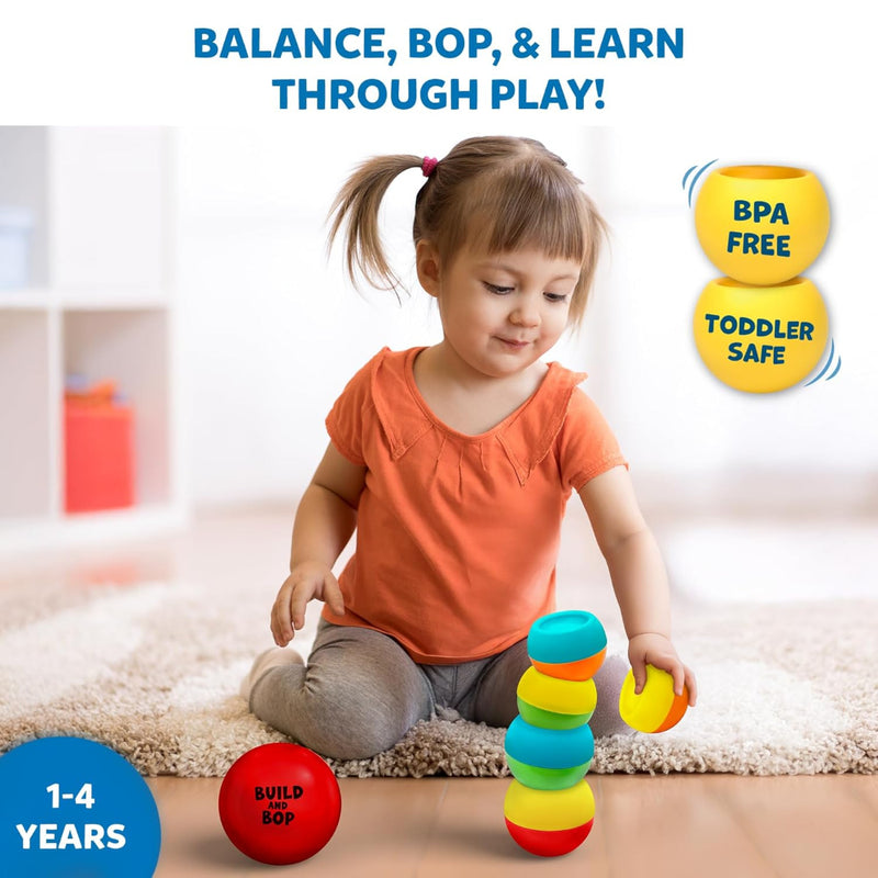 Skillmatics Stacking & Toppling Toy for Toddlers - Build & Bop