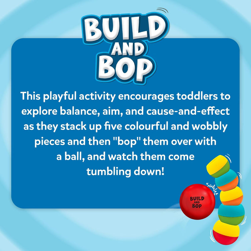 Skillmatics Stacking & Toppling Toy for Toddlers - Build & Bop
