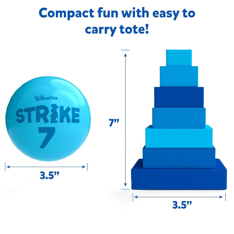 Skillmatics Strike 7 Block Game | Strategic Game of Knocking Down & Building Up
