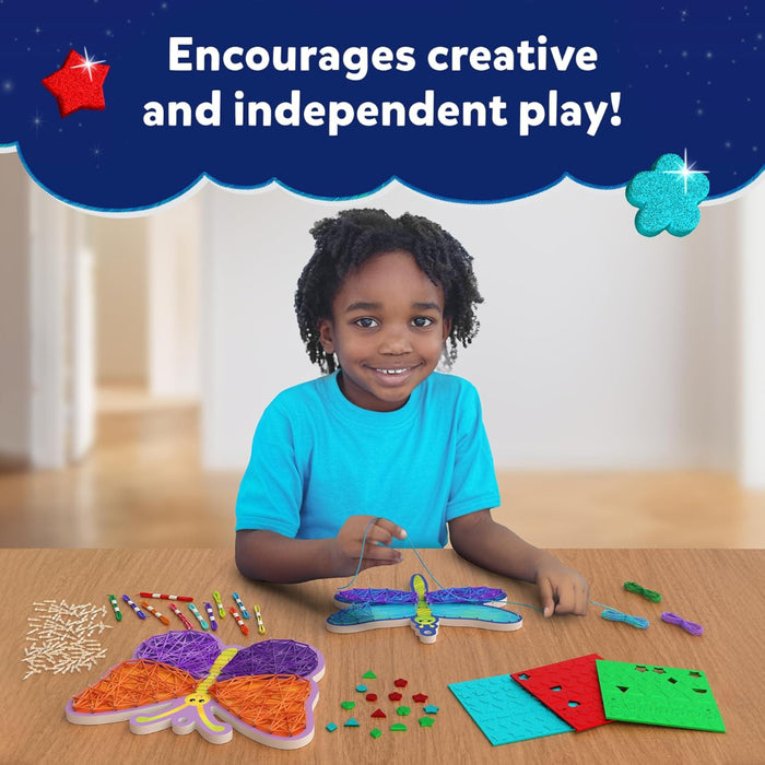 Skillmatics Super Strings: Bugs & Butterflies | Mess-Free String Art (ages 6-12)-Arts & Crafts-Skillmatics-Toycra