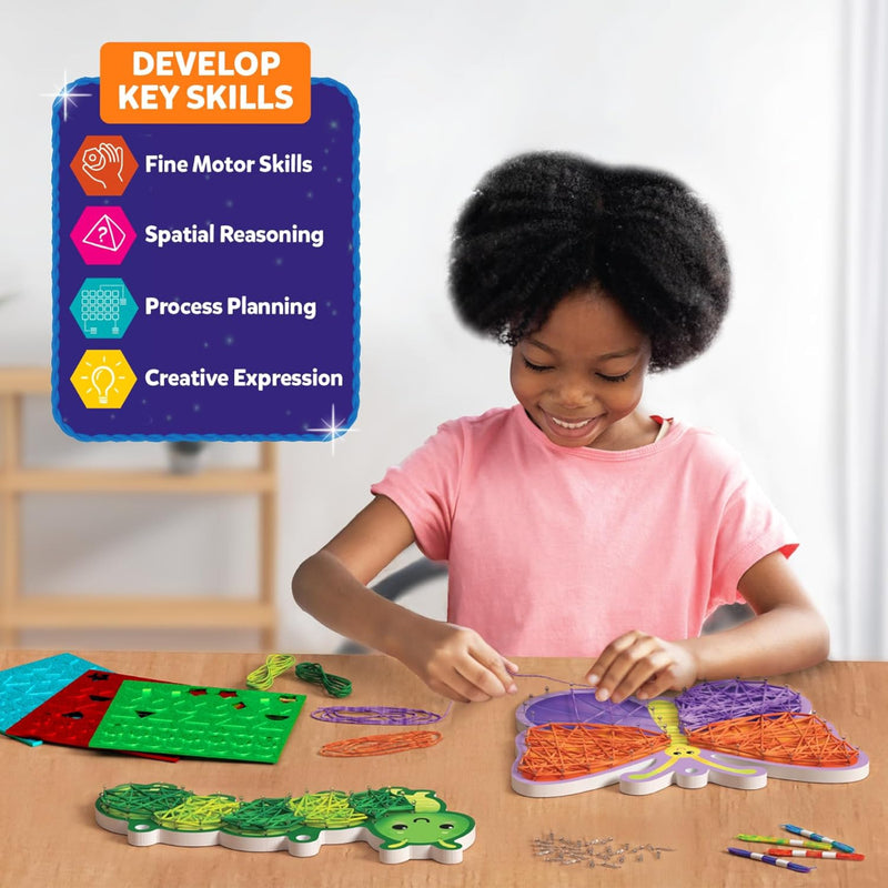 Skillmatics Super Strings: Bugs & Butterflies | Mess-Free String Art (ages 6-12)