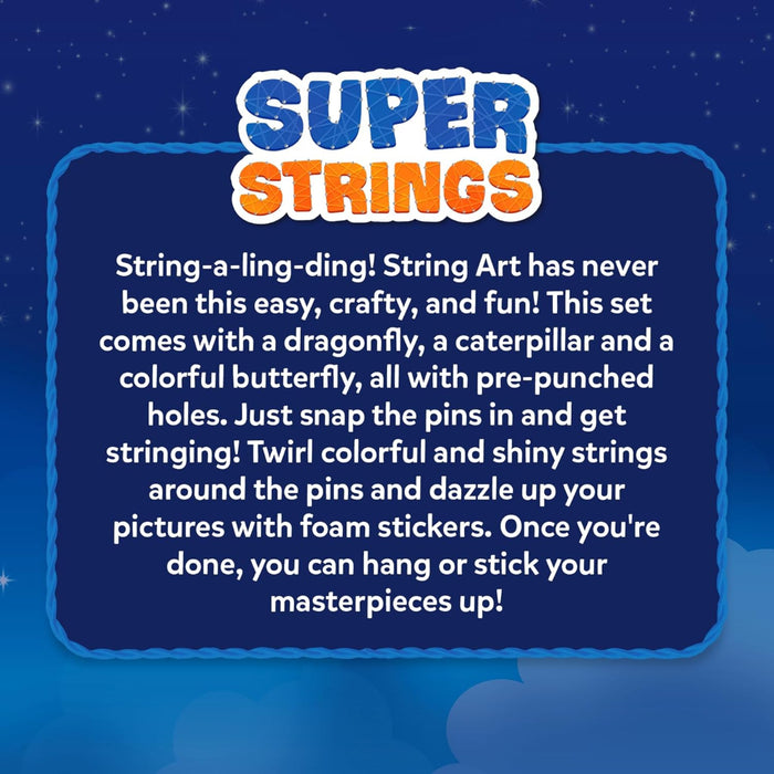 Skillmatics Super Strings: Bugs & Butterflies | Mess-Free String Art (ages 6-12)-Arts & Crafts-Skillmatics-Toycra