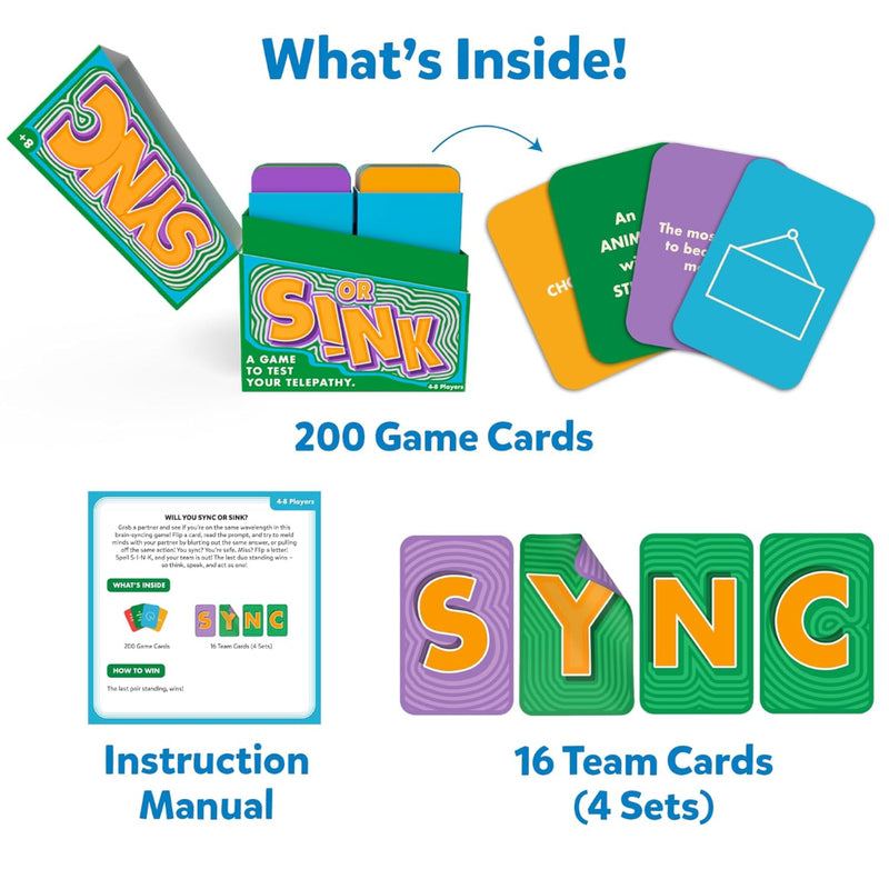 Skillmatics Sync or Sink Hilarious Family Card Game