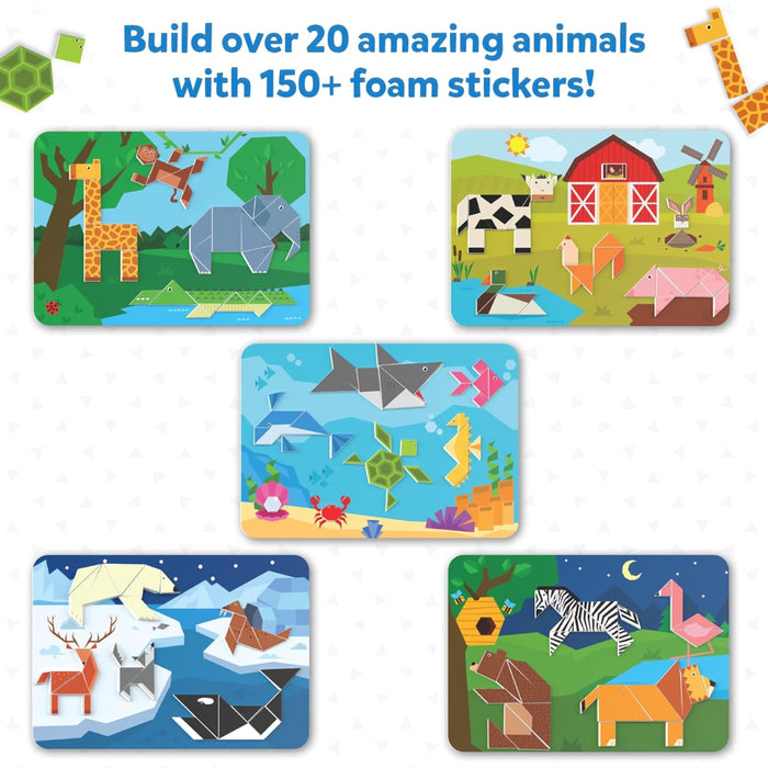 Skillmatics Tangram Twist - Amazing Animals No Mess Sticker Art-Learning & Education-Skillmatics-Toycra