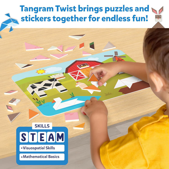 Skillmatics Tangram Twist - Amazing Animals No Mess Sticker Art-Learning & Education-Skillmatics-Toycra