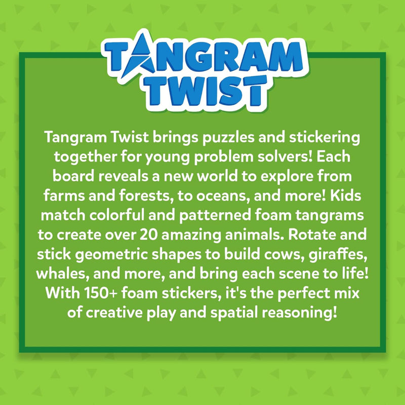 Skillmatics Tangram Twist - Amazing Animals No Mess Sticker Art