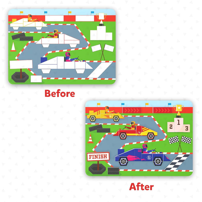 Skillmatics Tangram Twist - Off We Go! No Mess Sticker Art-Arts & Crafts-Skillmatics-Toycra