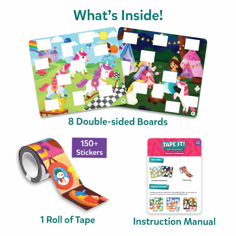 Skillmatics Tape It - Unicorns & Princesses A Puzzle Solving Adventures