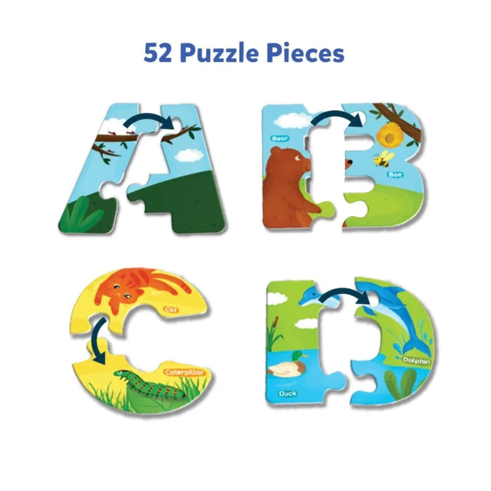 Skillmatics The Animal Alphabet | Fun & Educational 52 Piece Jigsaw Puzzle-Kids Games-Skillmatics-Toycra