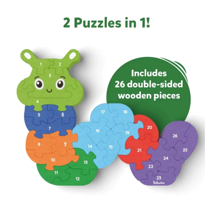 Skillmatics The Clever Caterpillar Wooden Puzzle-Puzzles-Skillmatics-Toycra