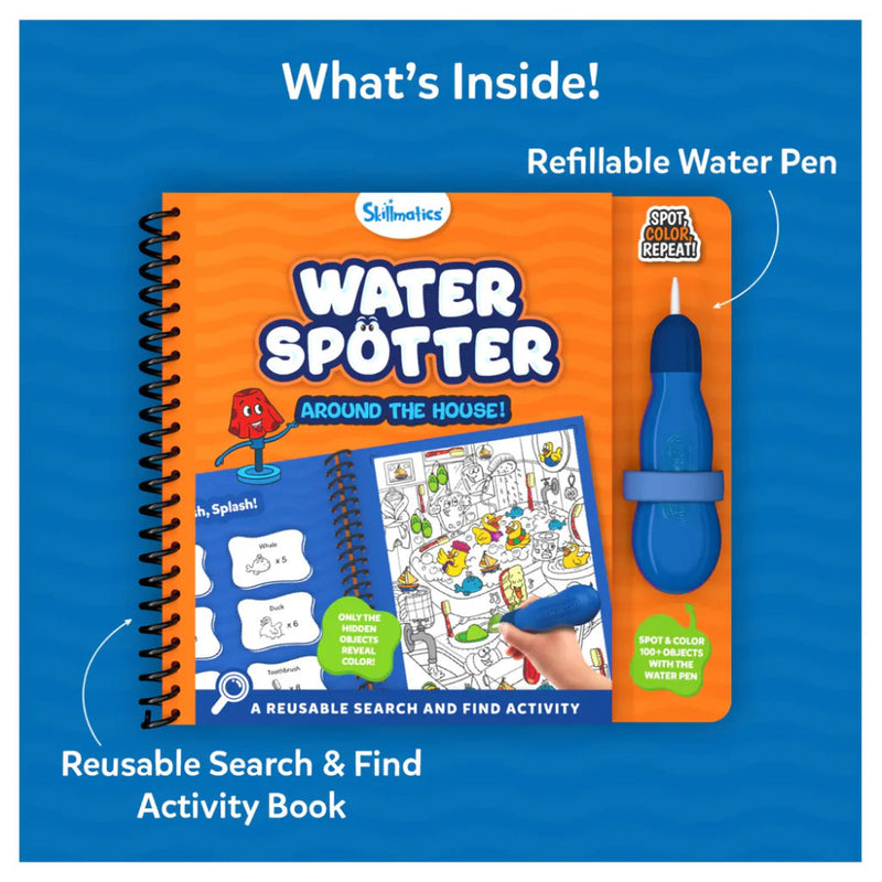 Skillmatics Water Spotter: Around The House | Reusable Search & Find Book