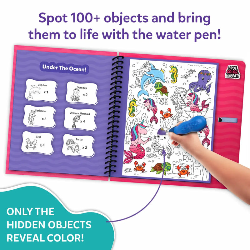 Skillmatics Water Spotter : Unicorn And Reusable Search & Find Book