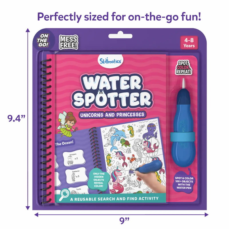 Skillmatics Water Spotter : Unicorn And Reusable Search & Find Book