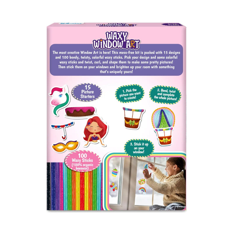 Skillmatics Waxy Window Art - Mess Free Art For Kids