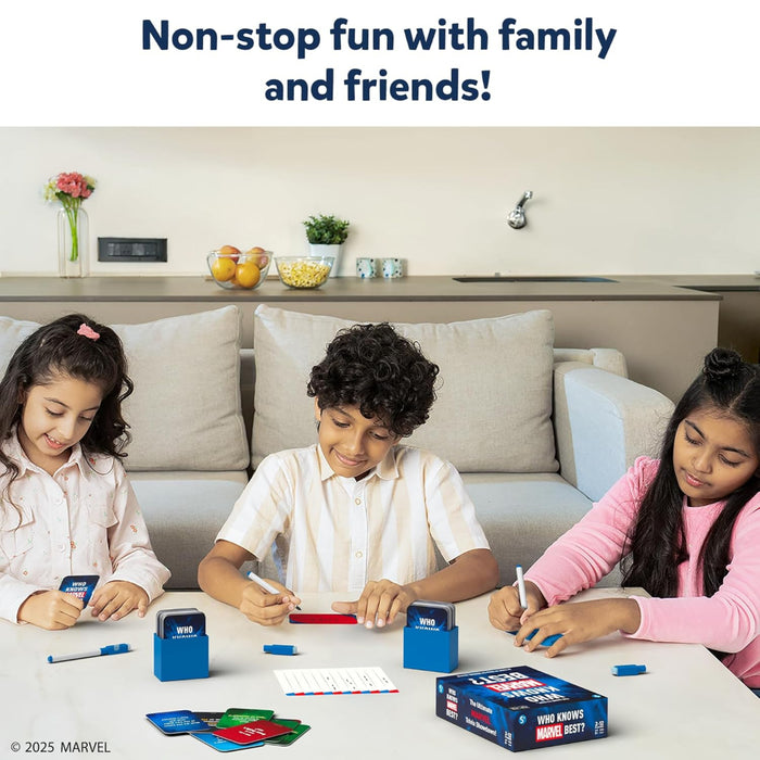 Skillmatics Who Knows Marvel Best | Card game (ages 8+)-Family Games-Skillmatics-Toycra