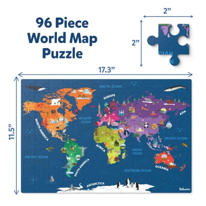 Skillmatics World Map Puzzle | Floor Puzzle & Game-Kids Games-Skillmatics-Toycra