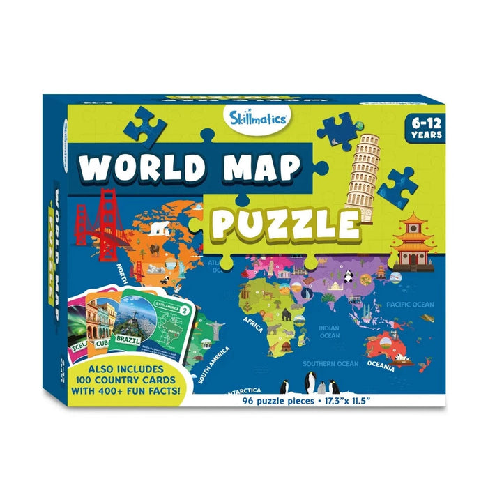 Skillmatics World Map Puzzle | Floor Puzzle & Game-Kids Games-Skillmatics-Toycra