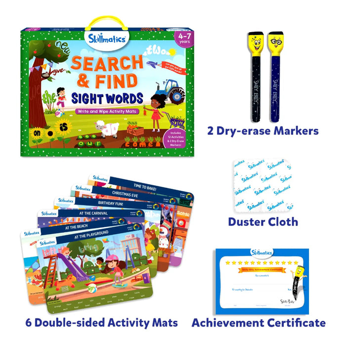 Skillmatics Write And Wipe Activity Mats-Learning & Education-Skillmatics-Toycra