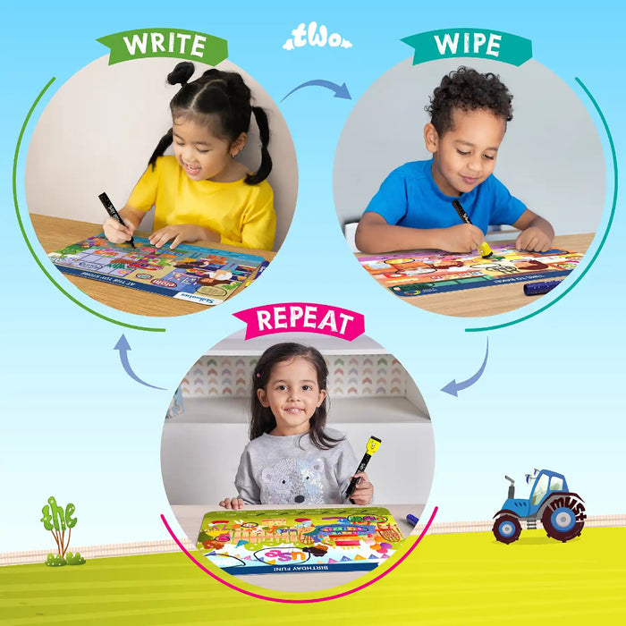 Skillmatics Write And Wipe Activity Mats-Learning & Education-Skillmatics-Toycra