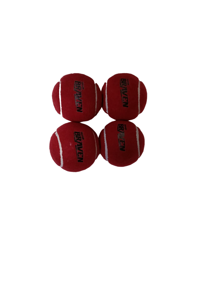 Skoodle Braven Cricket Tennis Hard & Tuf Quad Ball - Pack of 4