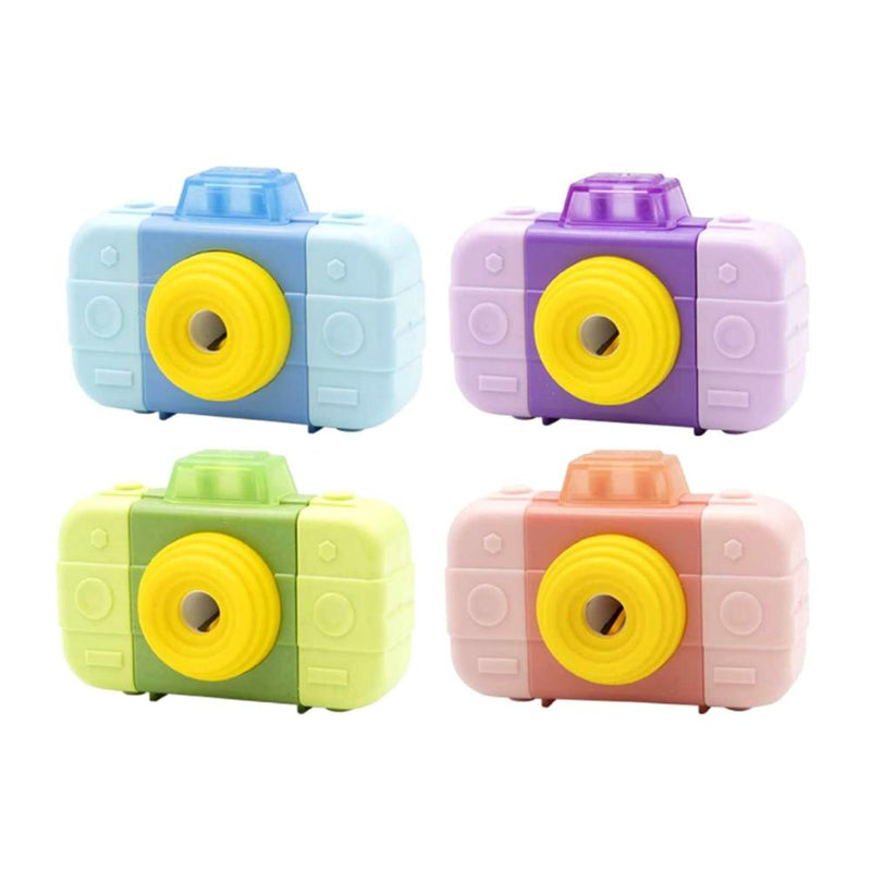 Skoodle Camera Eraser & Sharpener 3 in 1 Set - Pack of 4