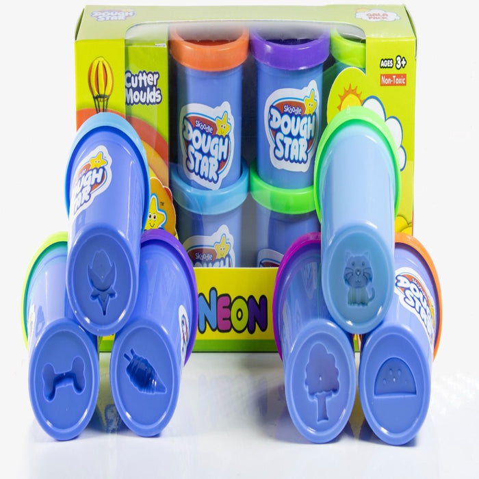 Skoodle Dough Star Gala Pack 300gm, Neon 6 shades-Arts & Crafts-Skoodle-Toycra