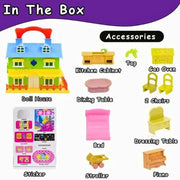 Skoodle Glamster Flip & Play Doll House (Happy Mansion)- Multi Color