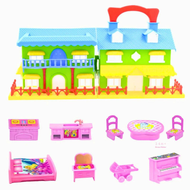 Skoodle Glamster Flip & Play Doll House (Happy Mansion)- Multi Color